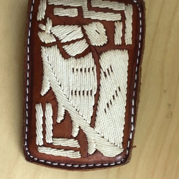 Custom Made Leather Belt - Embroidered - Picture 5 of 10